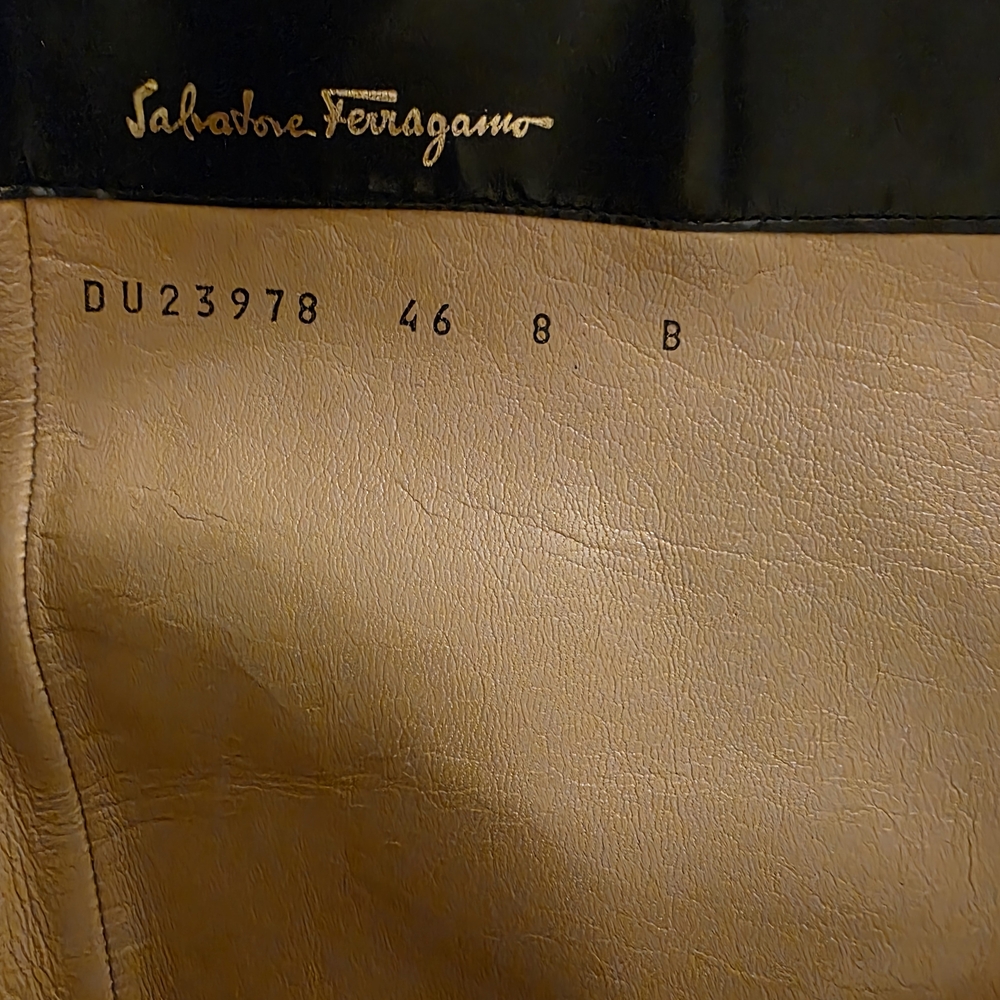 Salvatore Ferragamo Black Over the Knee Boots - Picture 3 of 6